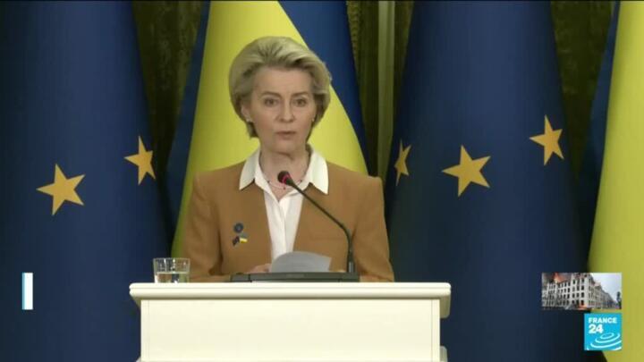 Von der Leyen in Kyiv promises EU will stand with Ukraine 'for long haul'