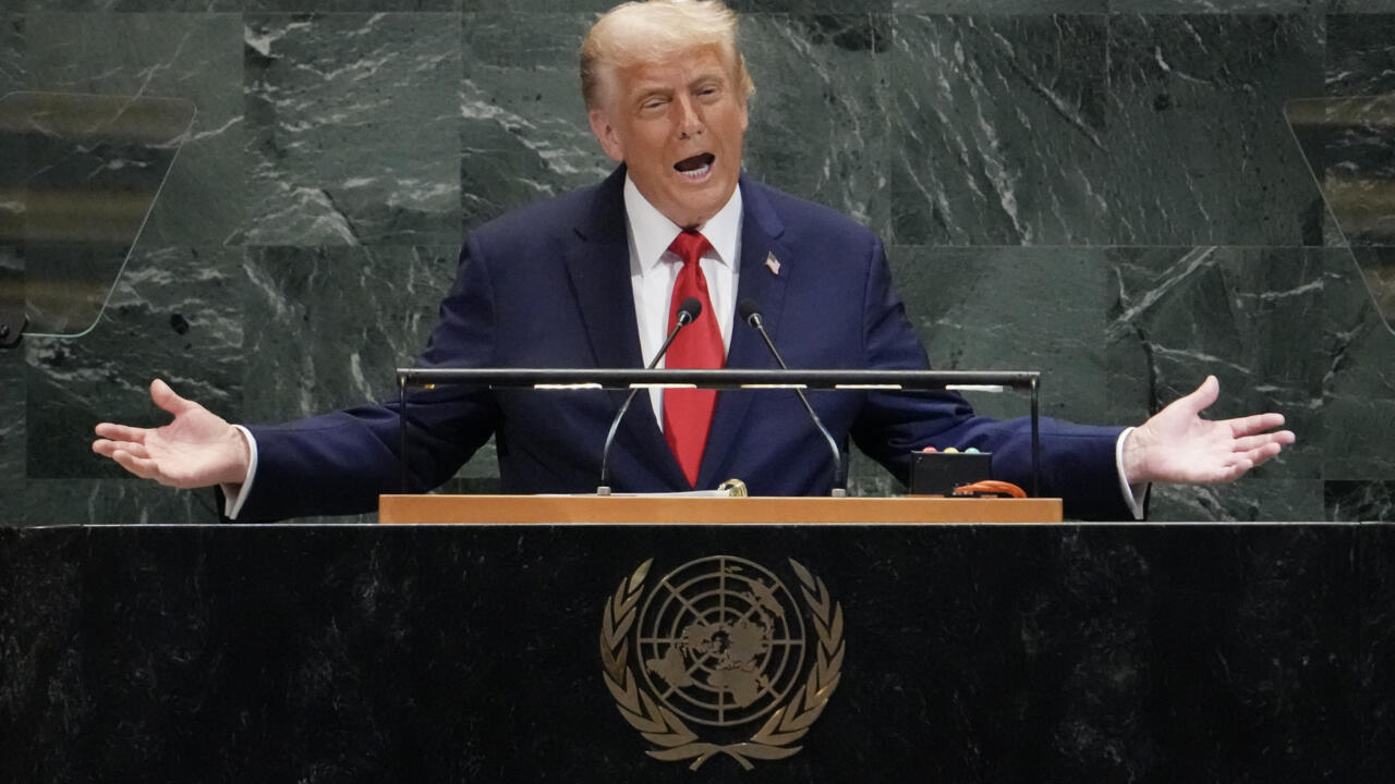 US President Trump mocks UN on peace and migration in meandering UNGA speech