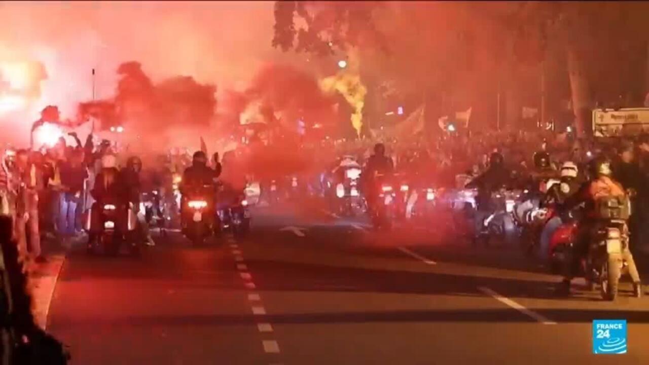 Serbians rally to mark anniversary of deadly train station roof collapse