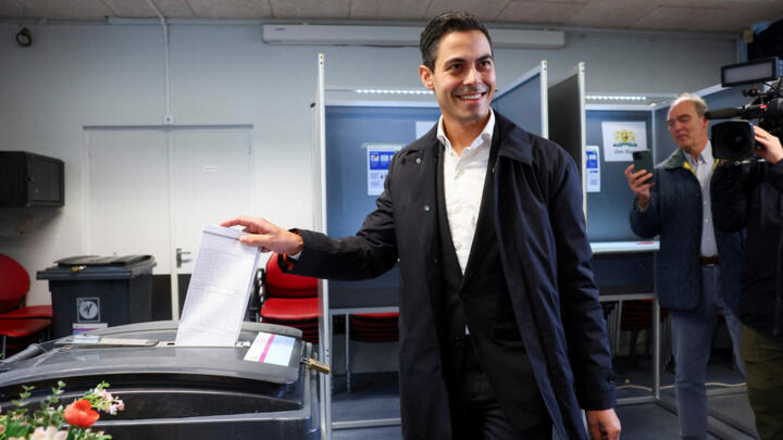 Democrats 66 (D66) party leader Rob Jetten casts his vote during the Dutch parliamentary election, in The Hague, Netherlands, October 29, 2025.