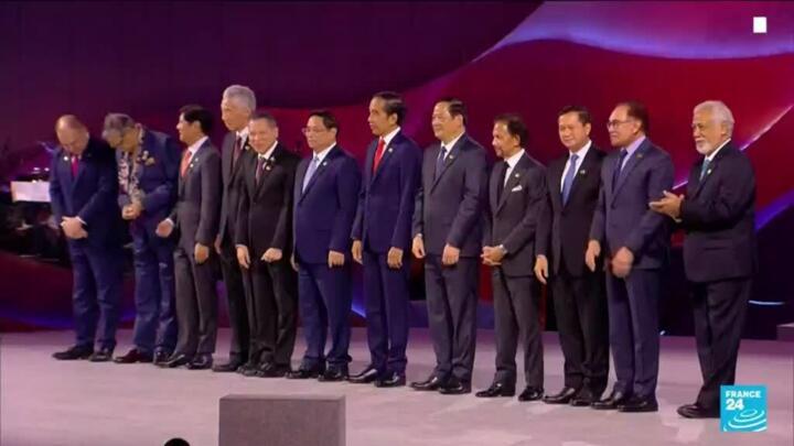 The leaders of nine South East Asian nations gather in Jakarta for the 43rd ASEAN summit