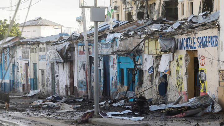 A view shows the ruins of a section of Hotel Hayat, the scene of an al Qaeda-linked al Shabaab group militant attack, in Mogadishu, Somalia August 20, 2022.