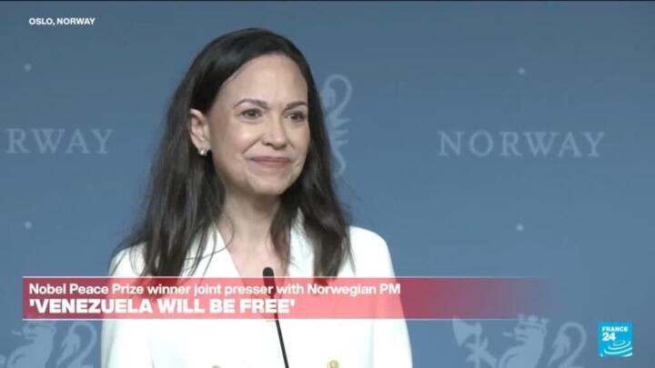 REPLAY : Nobel Peace Prize winner Maria Corina Machado presser