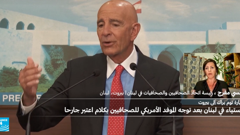 رئيسة اتحاد الصحافيين والصحافيات في لبنان تعتبر كلام المبعوث الأمريكي "إهانة" وتدعوه للاعتذار