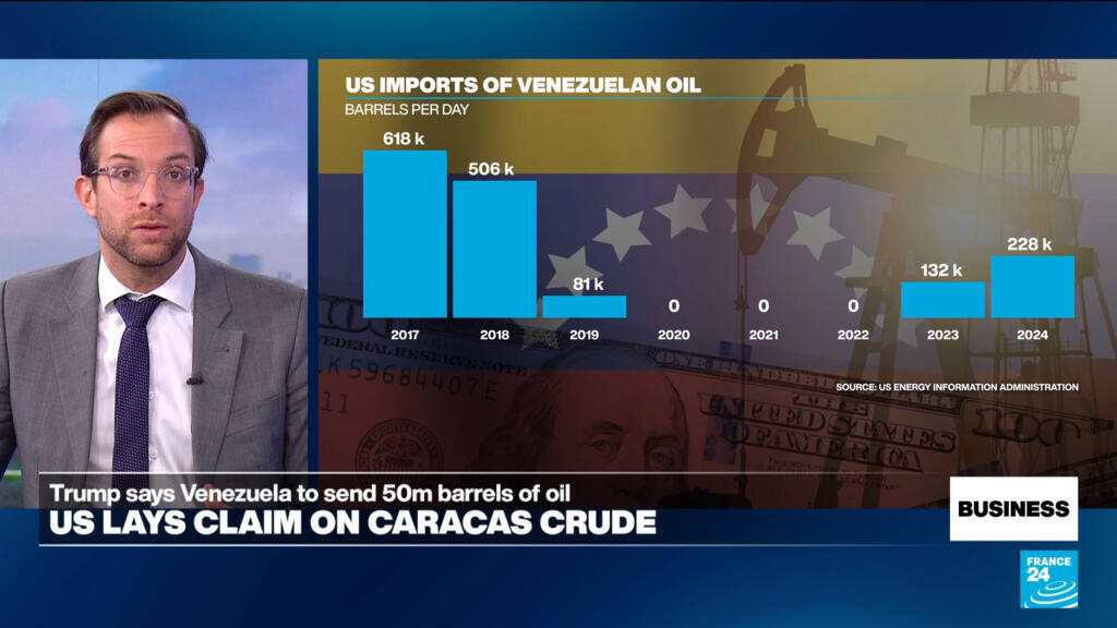 Trump dice que Venezuela enviará entre 30 y 50 millones de barriles de petróleo a EE.UU.