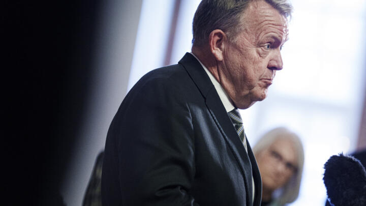 Denmark's Foreign Minister Lars Loekke Rasmussen comments on US President-elect Trump's latest statements about Denmark and Greenland, in Parliament, in Copenhagen, on January 8, 2025.