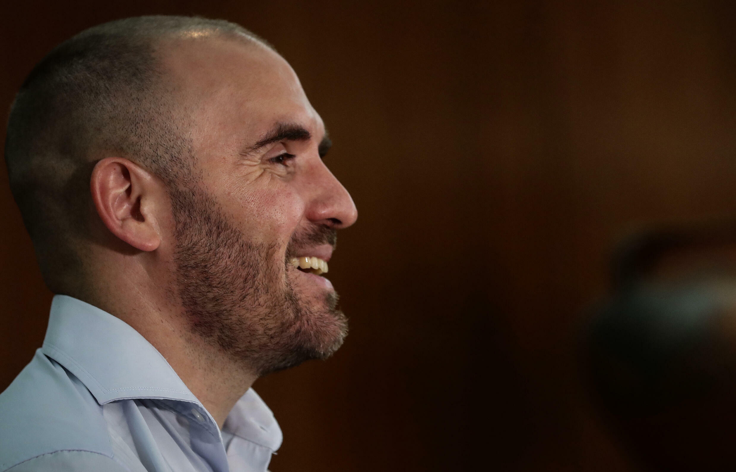 El ministro de Economía argentino, Martín Guzmán, durante una entrevista con AFP en Buenos Aires el 17 de enero de 2022.