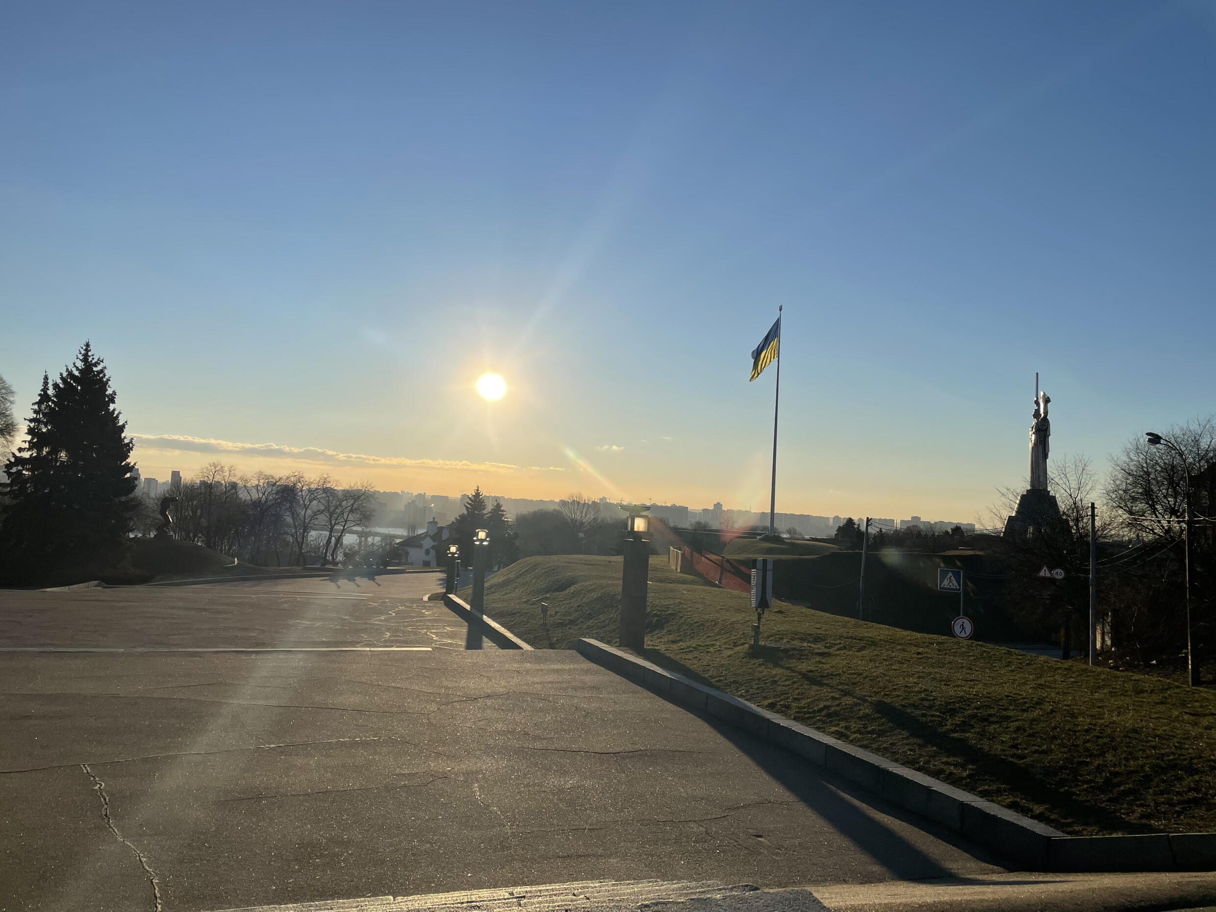 A view over Kyiv taken by Sofia during a morning run on Wednesday, February 23, 2022.