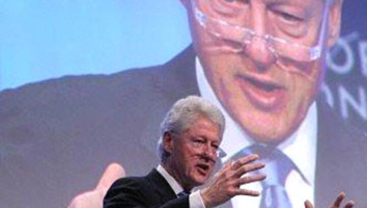 Former US president Clinton in 'good spirits' after heart procedure
