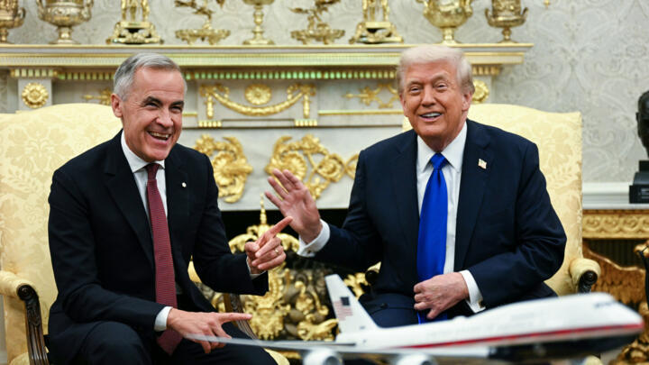 US President Donald Trump meets Canadian Prime Minister Mark Carney