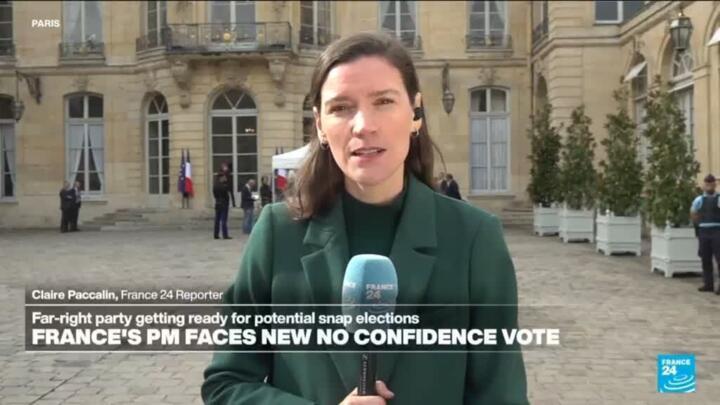 France's PM faces no-confidence vote, far right prepares for potential snap elections