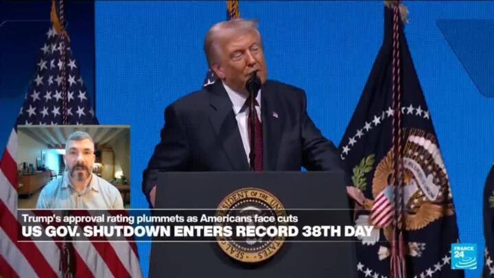 US shutdown: Trump hits one of lowest approval ratings at 37%