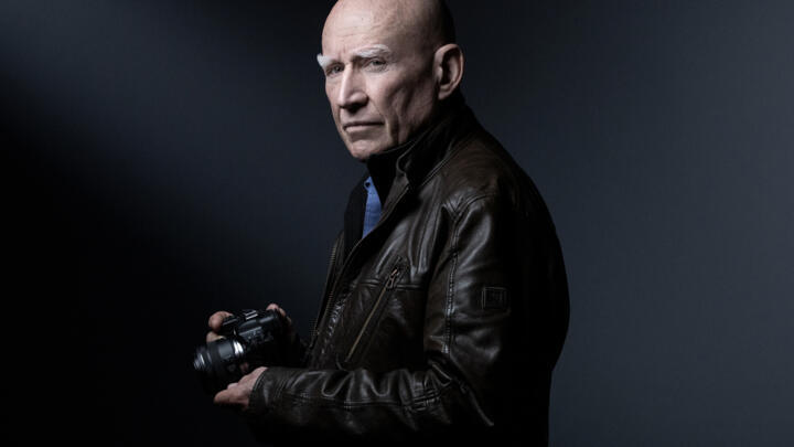 Brazilian photojournalist Sebastiao Salgado during a photo session in Paris in 2021