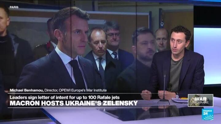 Macron hosts Ukrainian leader Zelensky at the Elysée Palace