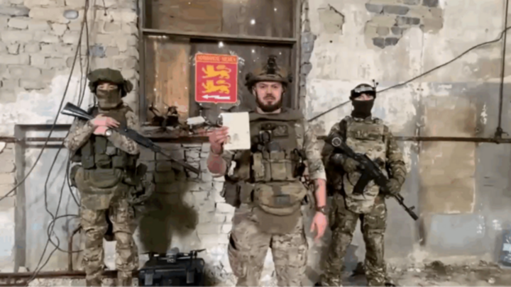 In a video published in April 2024 on the International Reporters Telegram channel, French citizen Sergei Munier (centre) announced the creation of the Normandie-Niemen unit