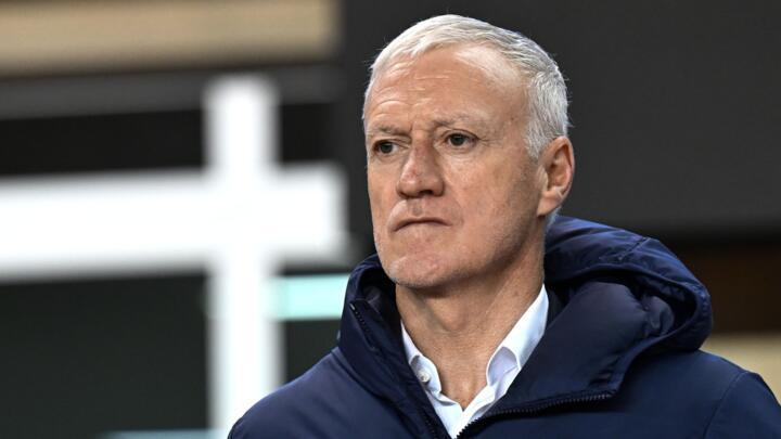 France's head coach Didier Deschamps wantches the 2026 World Cup group D qualifying soccer match between Azerbaijan and France, in Baku, Azerbaijan, on November 16, 2025. 
