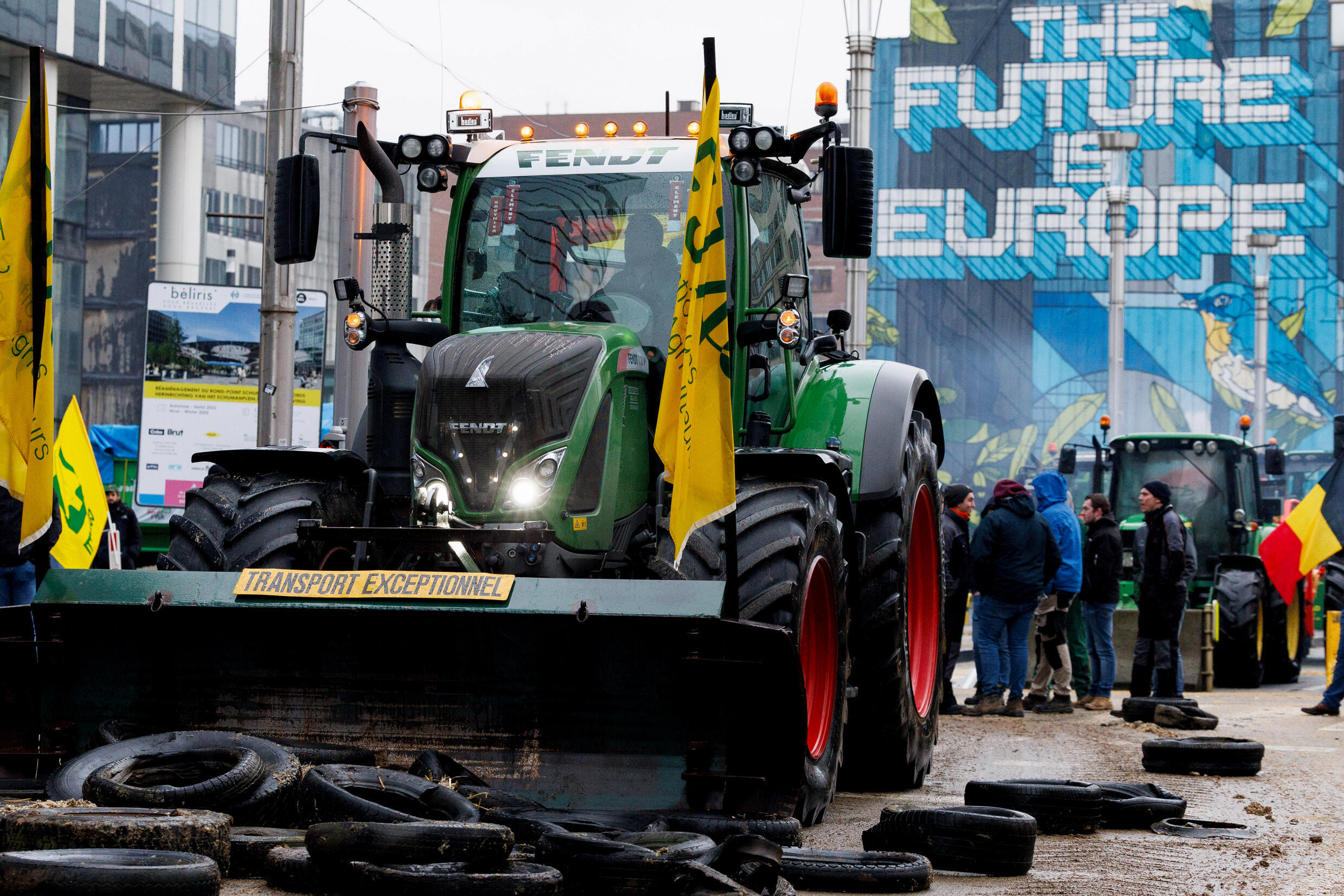 Manifestation d'agriculteurs à Bruxelles, le 26 février 2024