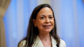 Nobel Peace Prize laureate Maria Corina Machado speaks during her visit to the Storting, in Oslo, Norway, on December 11, 2025.