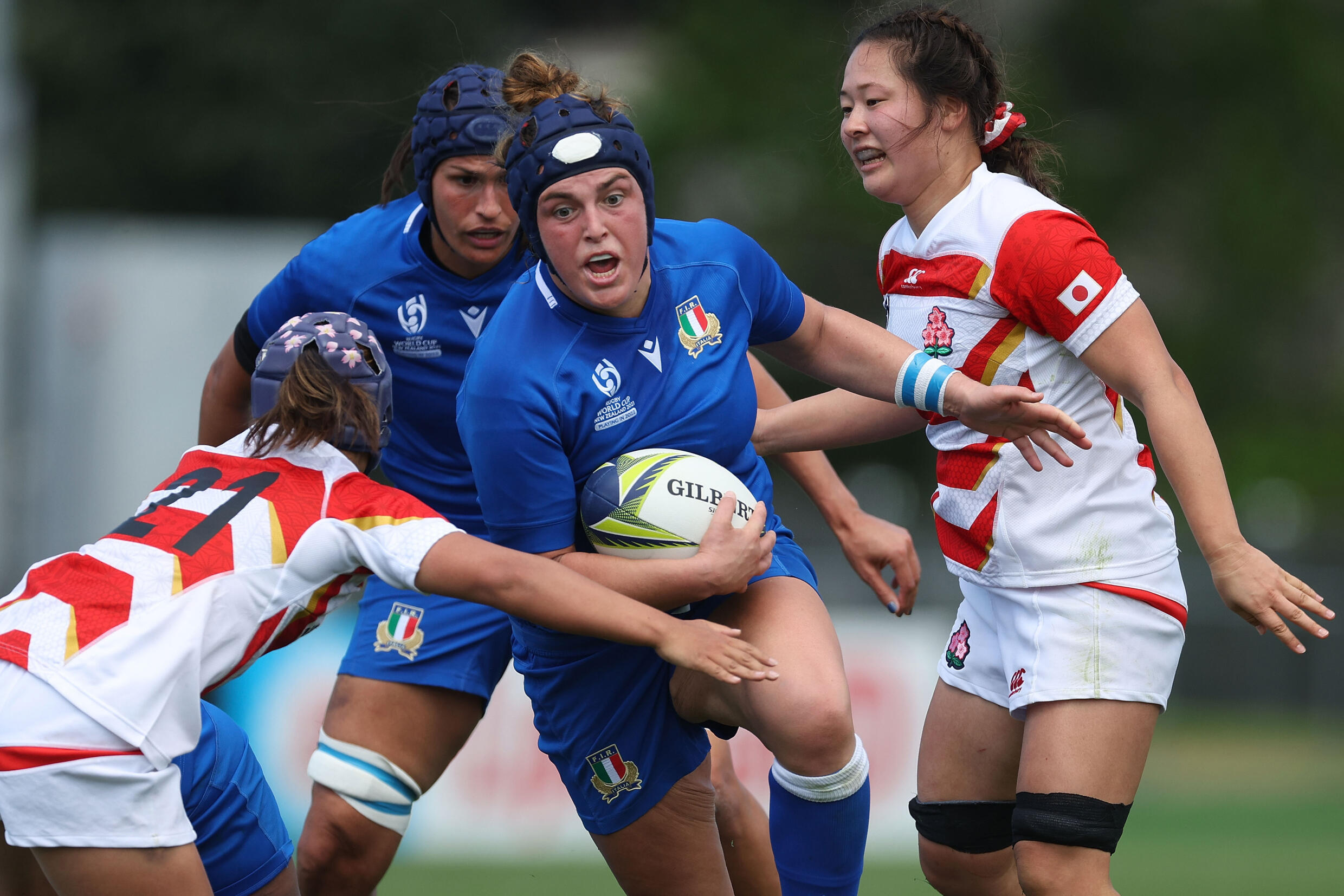 Italy's Melissa Bitoni vs Japan at the Rugby World Cup on October 23, 2022 in Auckland