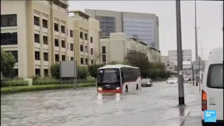 Heavy rains flood Dubai, submerging airport and highways
