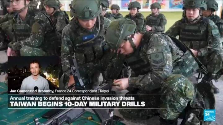 Taiwan begins 10-day military drills to counter Chinese threats