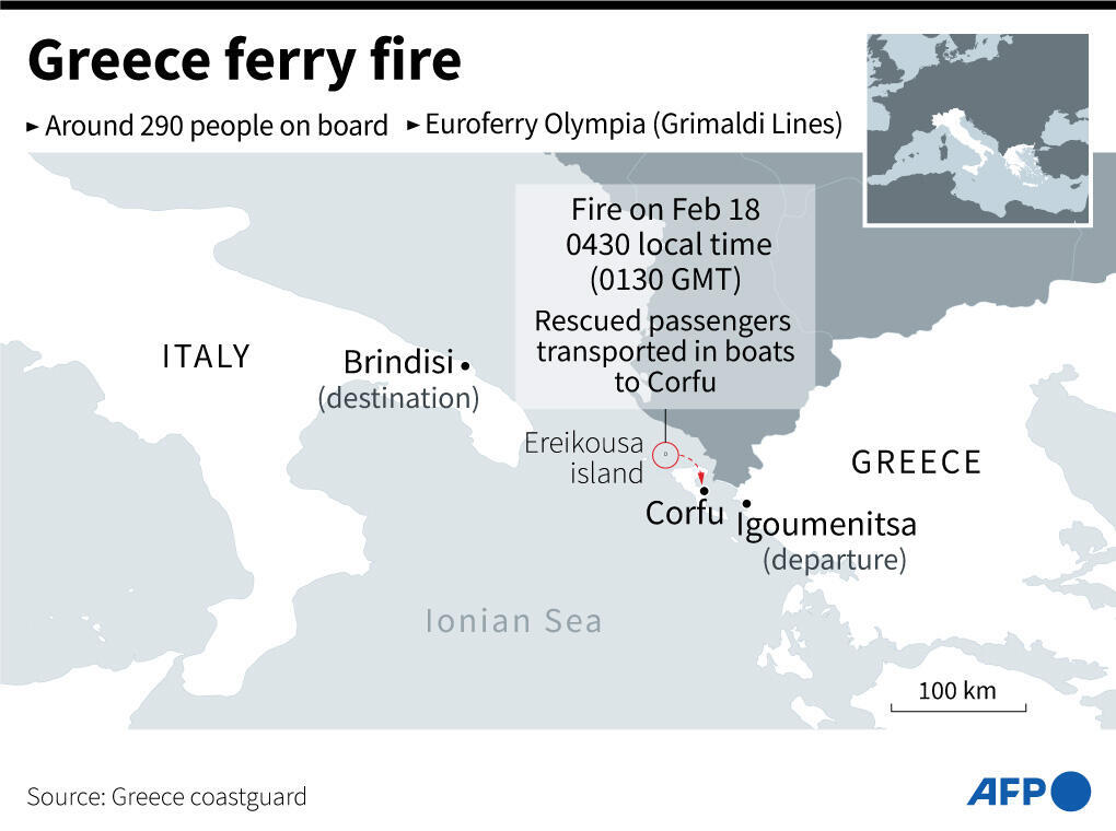 L'Olympia transportait environ 800 mètres cubes de carburant et 23 tonnes de carburant "Marchandises dangereuses corrosives"Selon le ministère italien de l'environnement