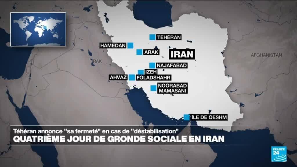 Manifestations en Iran : Téhéran annonce "sa fermeté" en cas de "déstabilisation"