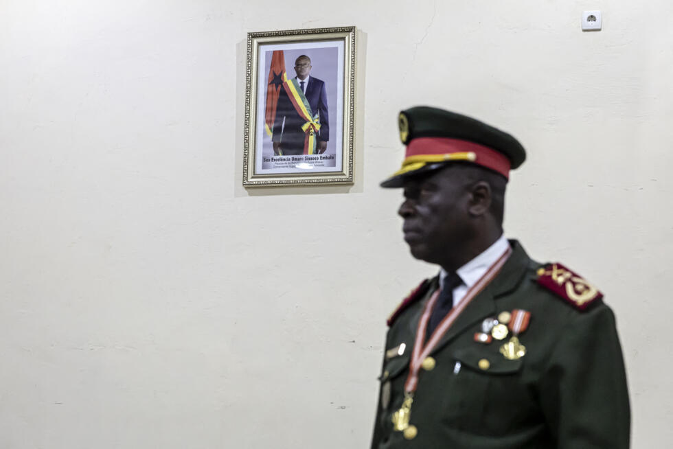 Le général Horta N'Tam lors de sa prestation de serment comme chef de la transition et chef du Haut Commandement à Bissau, le 27 novembre 2025.
