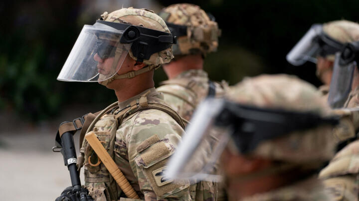 California National Guard personnel in Los Angeles, California, U.S. June 8, 2025.