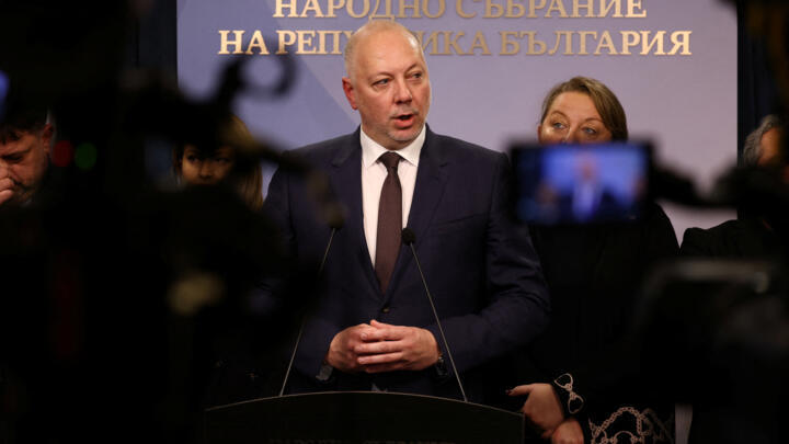 Bulgarian Prime Minister Rosen Zhelyazkov speaks to the media before announcing the resignation of his government, in Sofia, Bulgaria, December 11, 2025. 