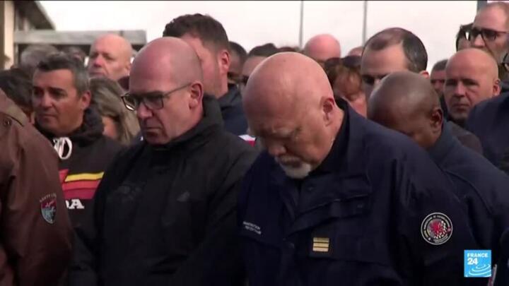 French prison staff protest after attack that gunned down officers