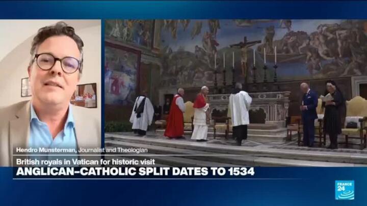 King Charles becomes first head of Church of England to pray with Pope