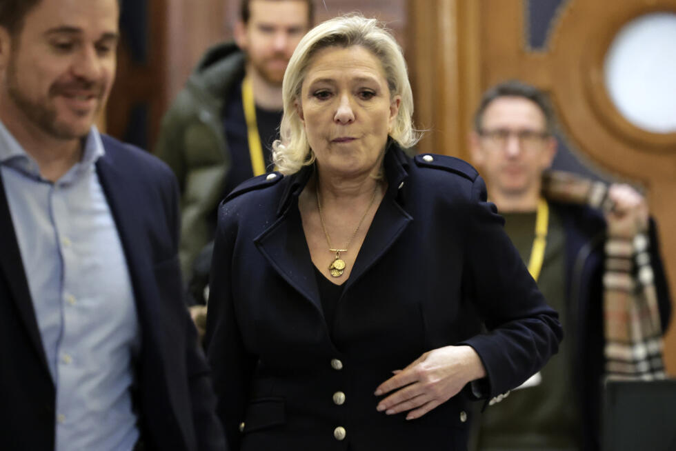 Marine Le Pen le 21 janvier 2026, au palais de justice de Paris.