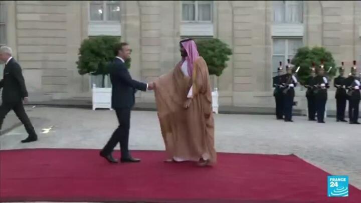 Macron hosts Bin Salman to talk oil, Iran and human rights