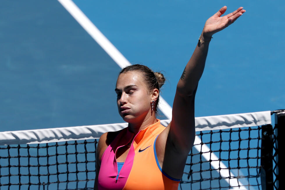 Aryna Sabalenka après sa victoire