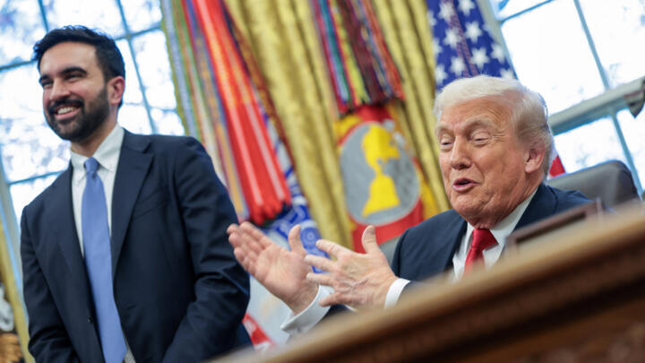 US President Donald Trump and New York City mayor-elect Zohran Mamdani speak to the media in the Oval Office on November 21, 2025.