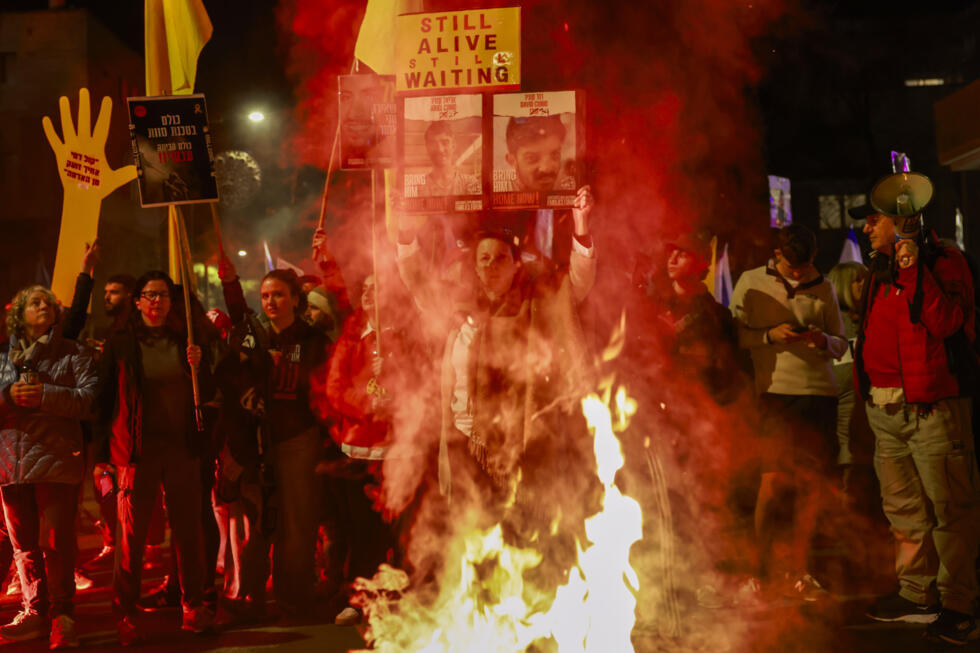 Manifestation pour réclamer le retour des otages israéliens retenus à Gaza, à Jérusalem le 2 mars 2025