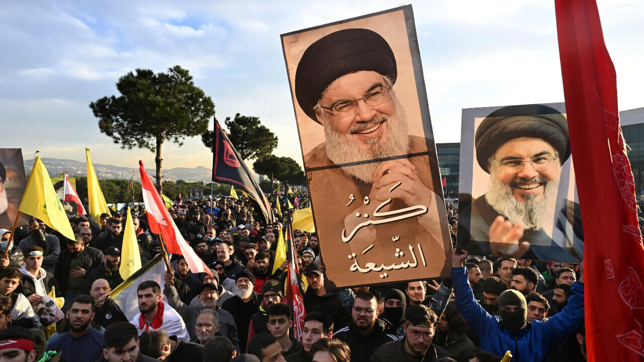 لبنان: الآلاف من أنصار حزب الله يحيون الذكرى السنوية لمقتل نصر الله رغم رفض السلطات