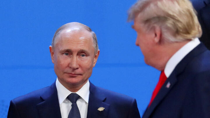 US President Donald Trump and Russia's President Vladimir Putin are seen during the G20 leaders summit in Buenos Aires, Argentina, November 30, 2018.
