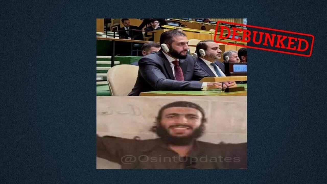 No, this jihadist brandishing two severed heads isn’t Syrian President Ahmed al-Sharaa