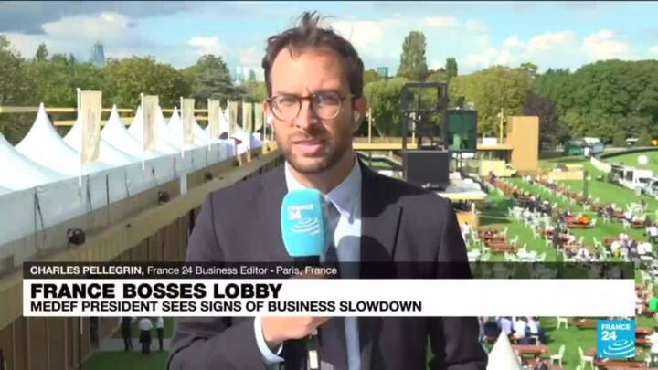 Head of France's Medef business lobby sees signs of business slowdown