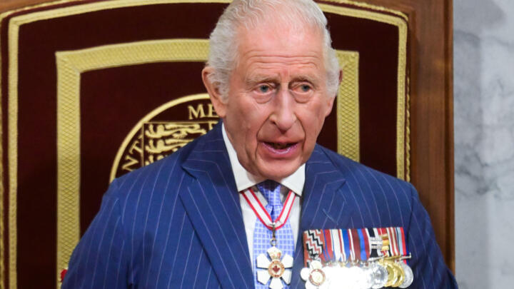 Britain's King Charles III delivers a speech from the Throne to open the first session of the 45th Parliament of Canada.