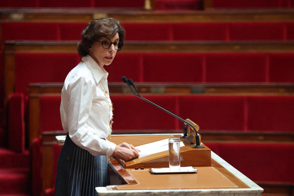 La ministre de la Culture, Rachida Dati s'exprime lors de la séance de débat sur le projet de loi de réforme de l'audiovisuel public, à l'Assemblée nationale, à Paris, le 30 juin 2025.
