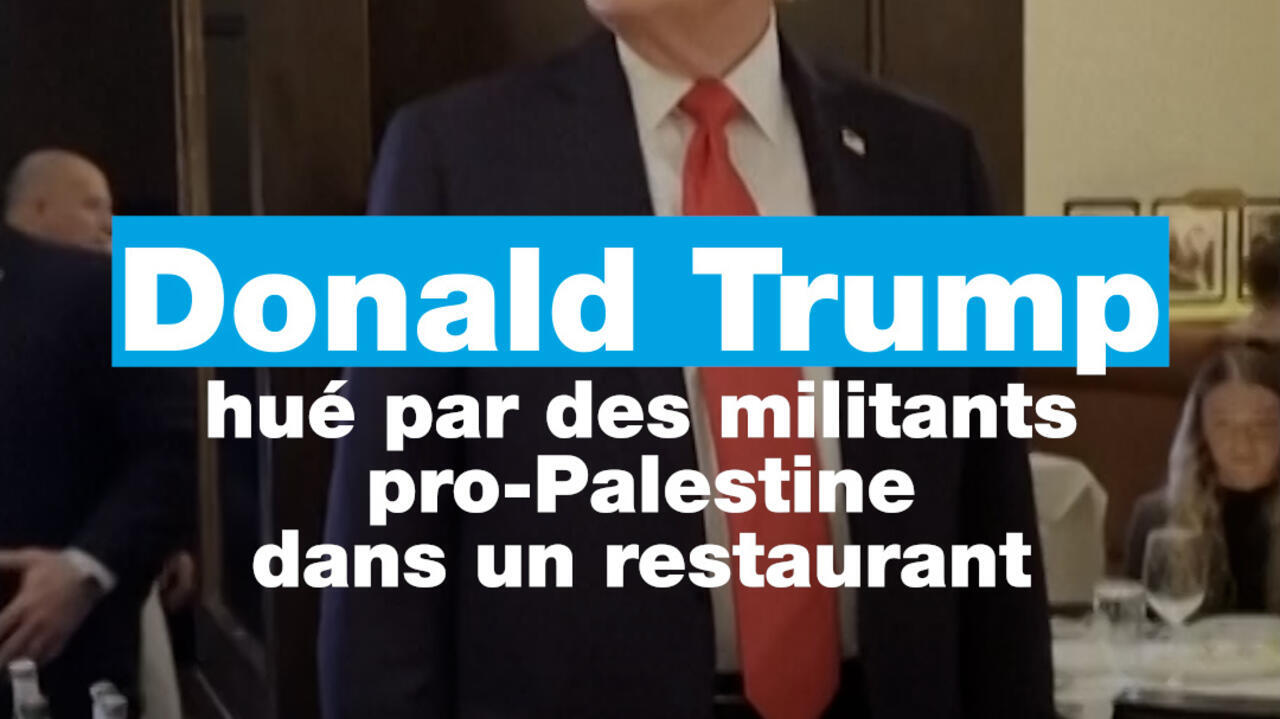 Donald Trump hué par des militants pro-Palestine dans un restaurant
