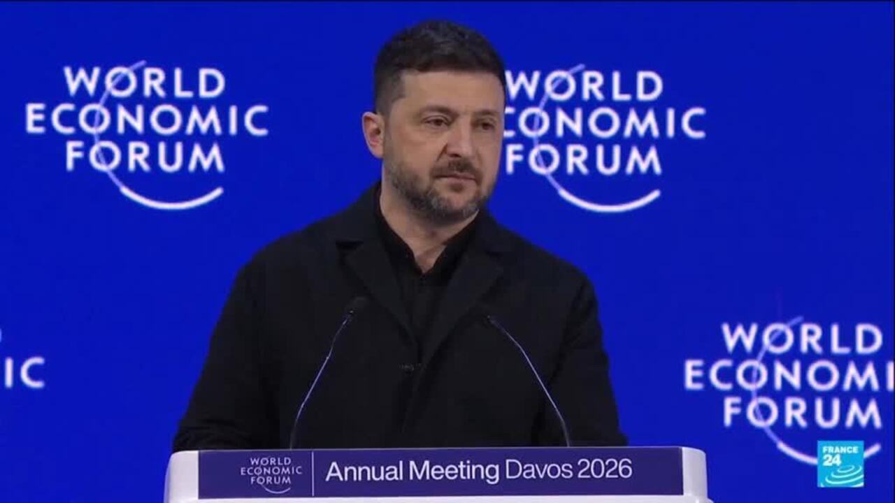 In vurige toespraak in Davos hekelt Zelensky het gebrek aan ‘politieke wil’ van de EU