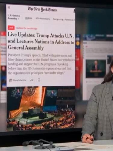 Abrimos Revista de Prensa con los titulares alrededor del discurso del presidente de Estados Unidos, Donald Trump, ante el pleno del debate de la Asamblea General del ente multilateral.