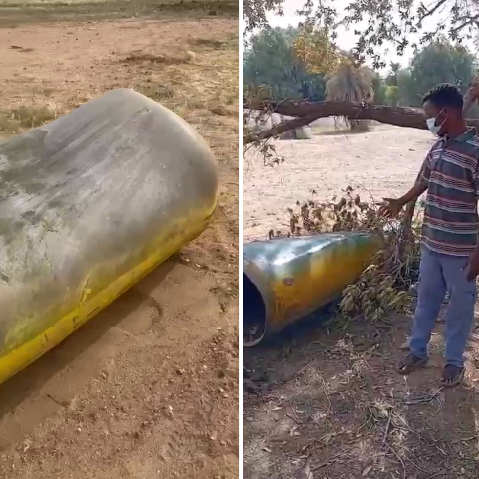 Screenshots from videos published on September 5 and 13, 2024, show metal barrels which, according to those posting the footage, were used to carry out chemical attacks.
