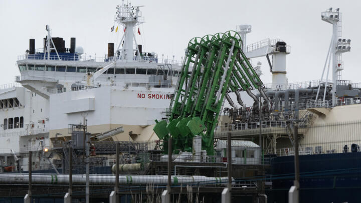 An LNG carrier at the Montoir-de-bretagne port in Brittany, France, on March 10, 2022.