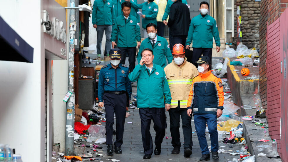South Korea in national mourning after at least 153 die in Halloween