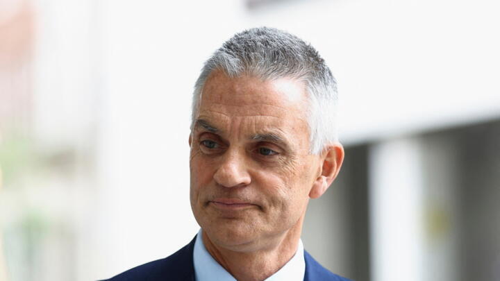 BBC Director-General Tim Davie is pictured at BBC World Service offices in London, April 28, 2022.